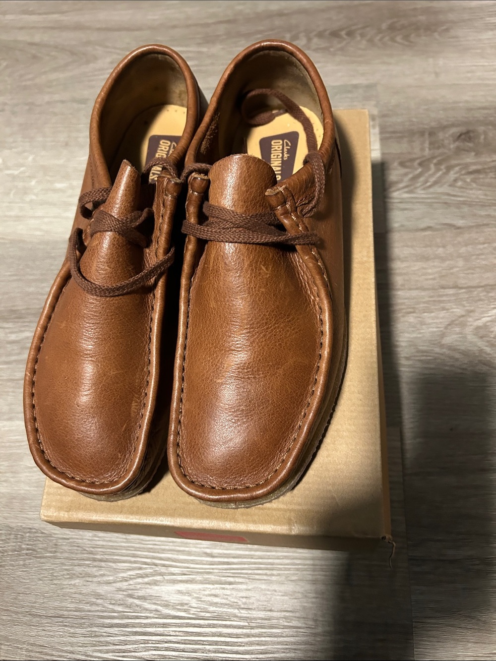 Clarks Brown Leather Slip-On Loafers